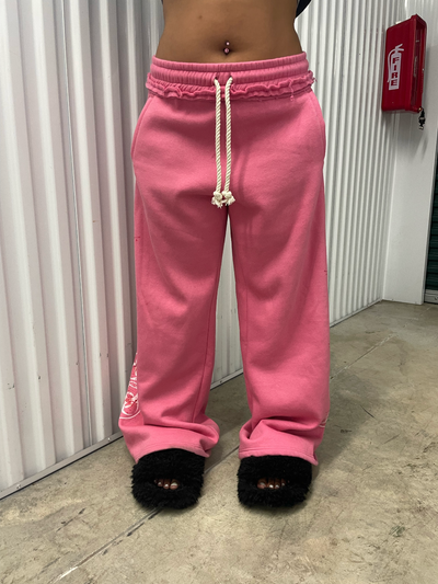 Pink "Bleed" Sweats