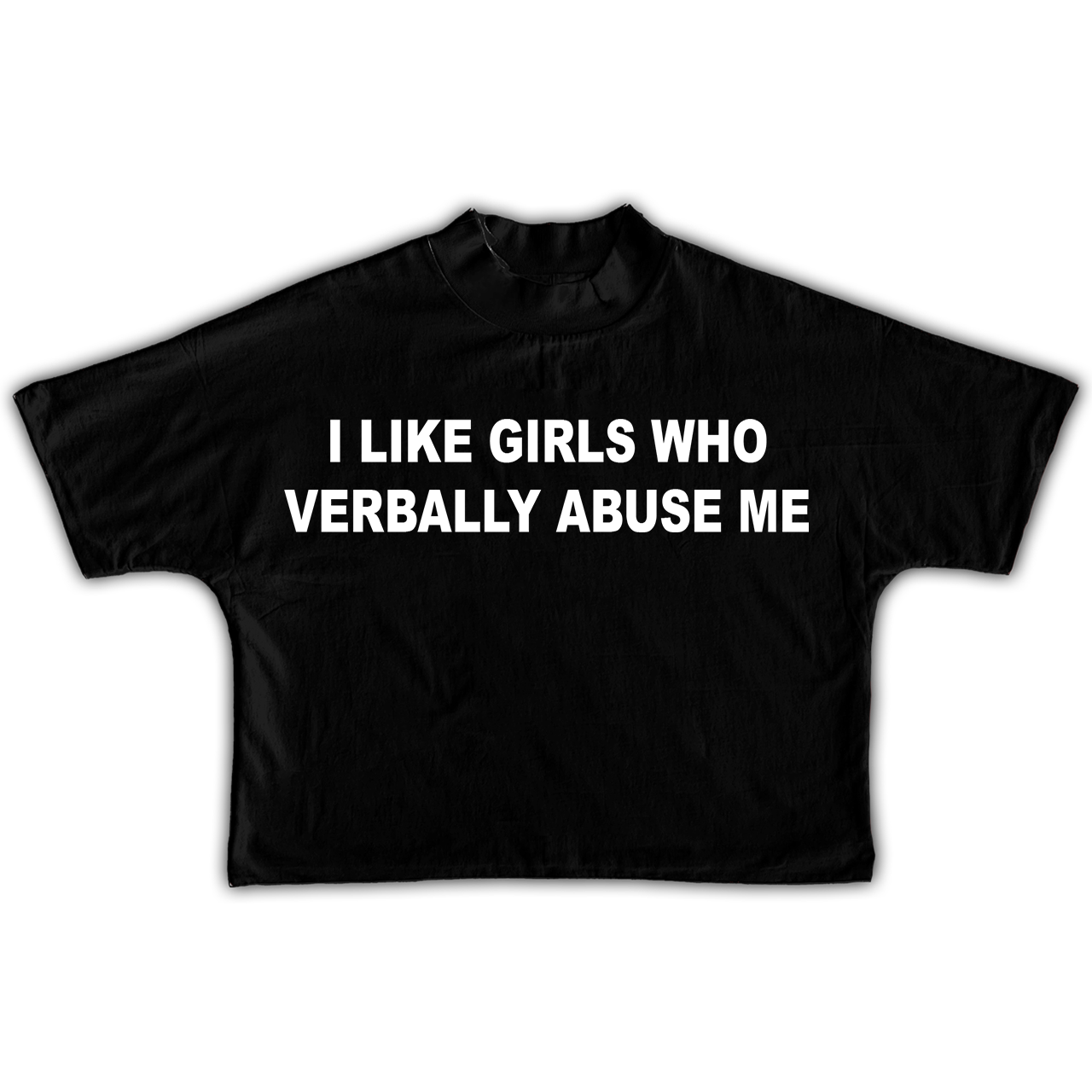 "Verbally Abuse" Black Cropped Tee