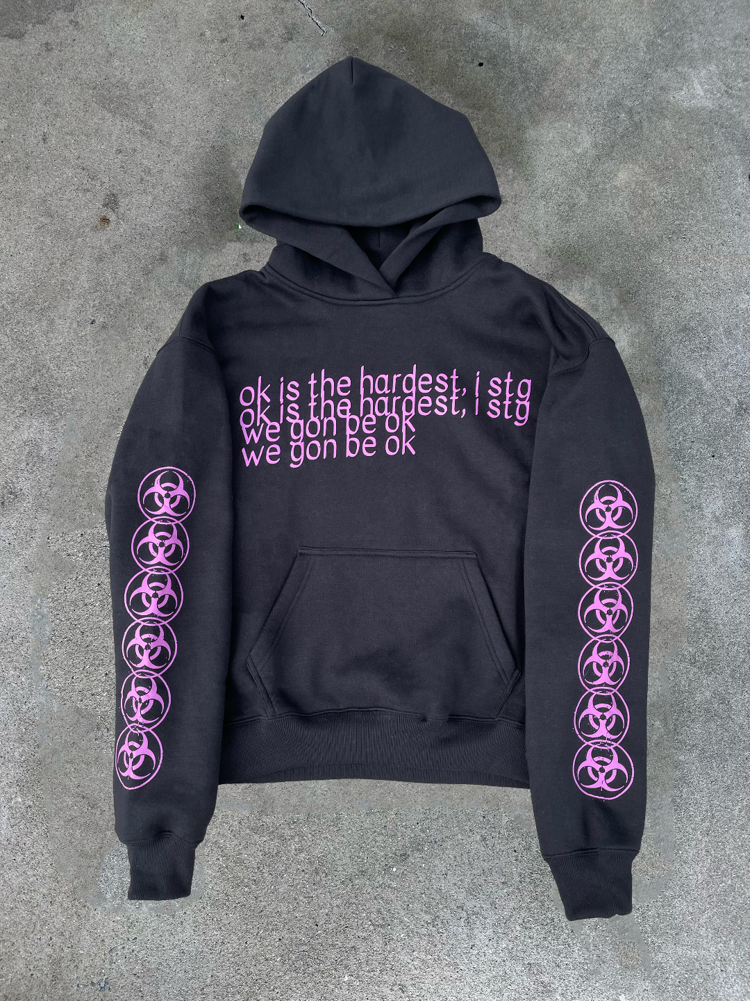 Black "Ok" Hoodie