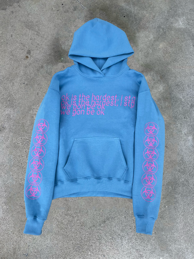 Blue "Ok" Hoodie