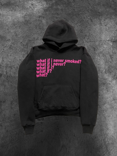 Black "What" Hoodie