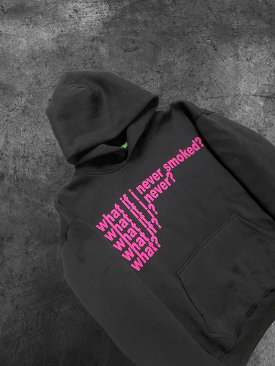 Black "What" Hoodie