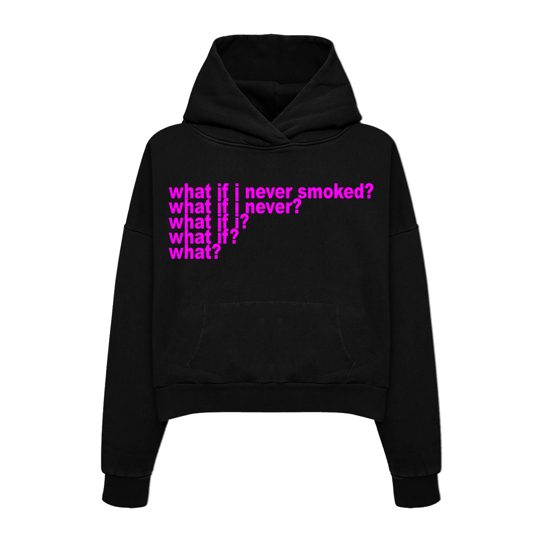 Black "What" Hoodie