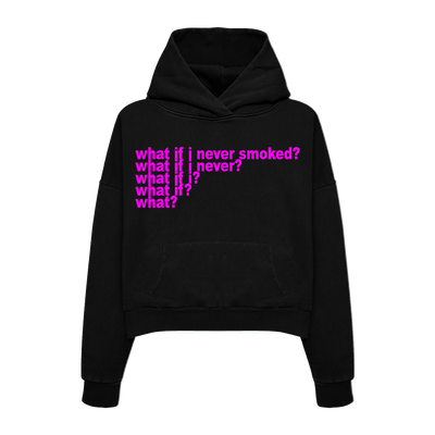 Black "What" Hoodie