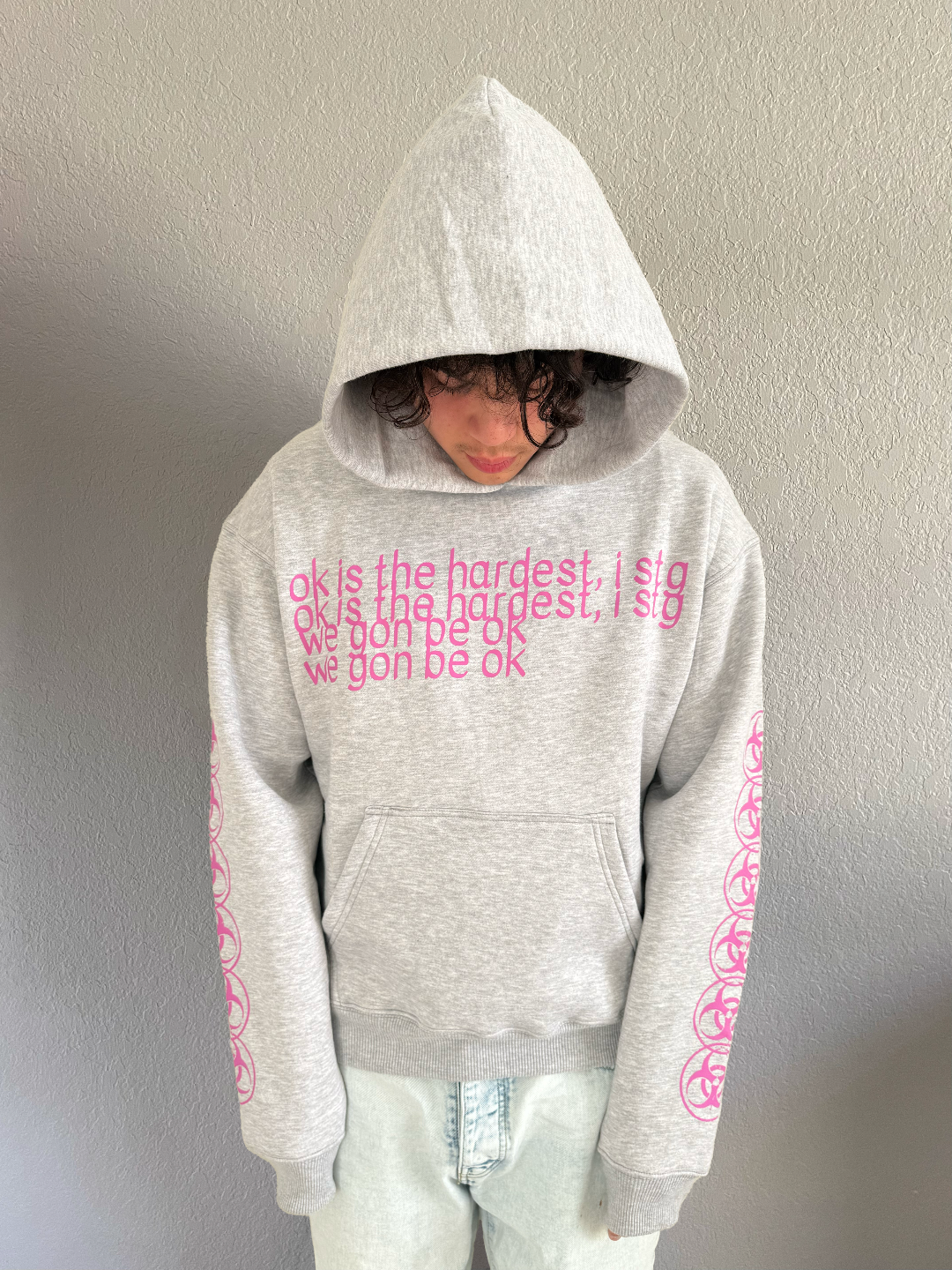 Gray "Ok" Hoodie