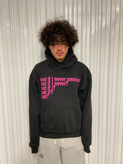 Black "What" Hoodie