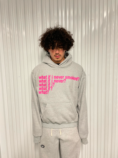 Gray "What" Hoodie